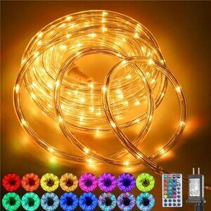 65ft LED Rope Lights Outdoor Indoor Waterproof 16 Color Changing with Remote
